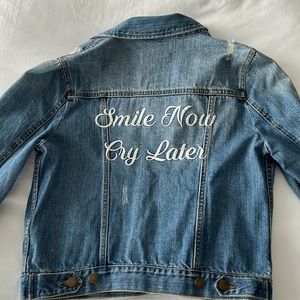 Pistola “Smile Now Cry Later” Denim Jacket, Medium